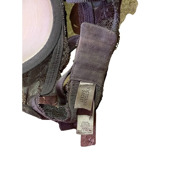 Victoria's Secret Dream Angels Grey Lace & Light Pink Bra Size 32DD - Picture 3 of 3